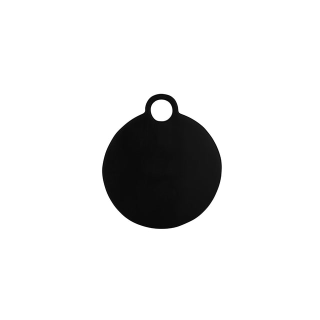 Serve Round Board Blk W/Loop Hdl Acacia 405X355X25Mm