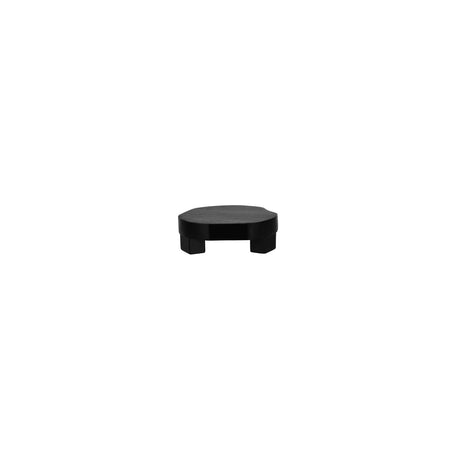 Serve Round Footed Acacia Display Stand Blk 150X50Mm