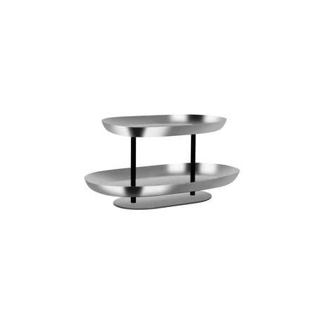 2-Tier Seafood Stand Ss/Iron 380X260X195Mm