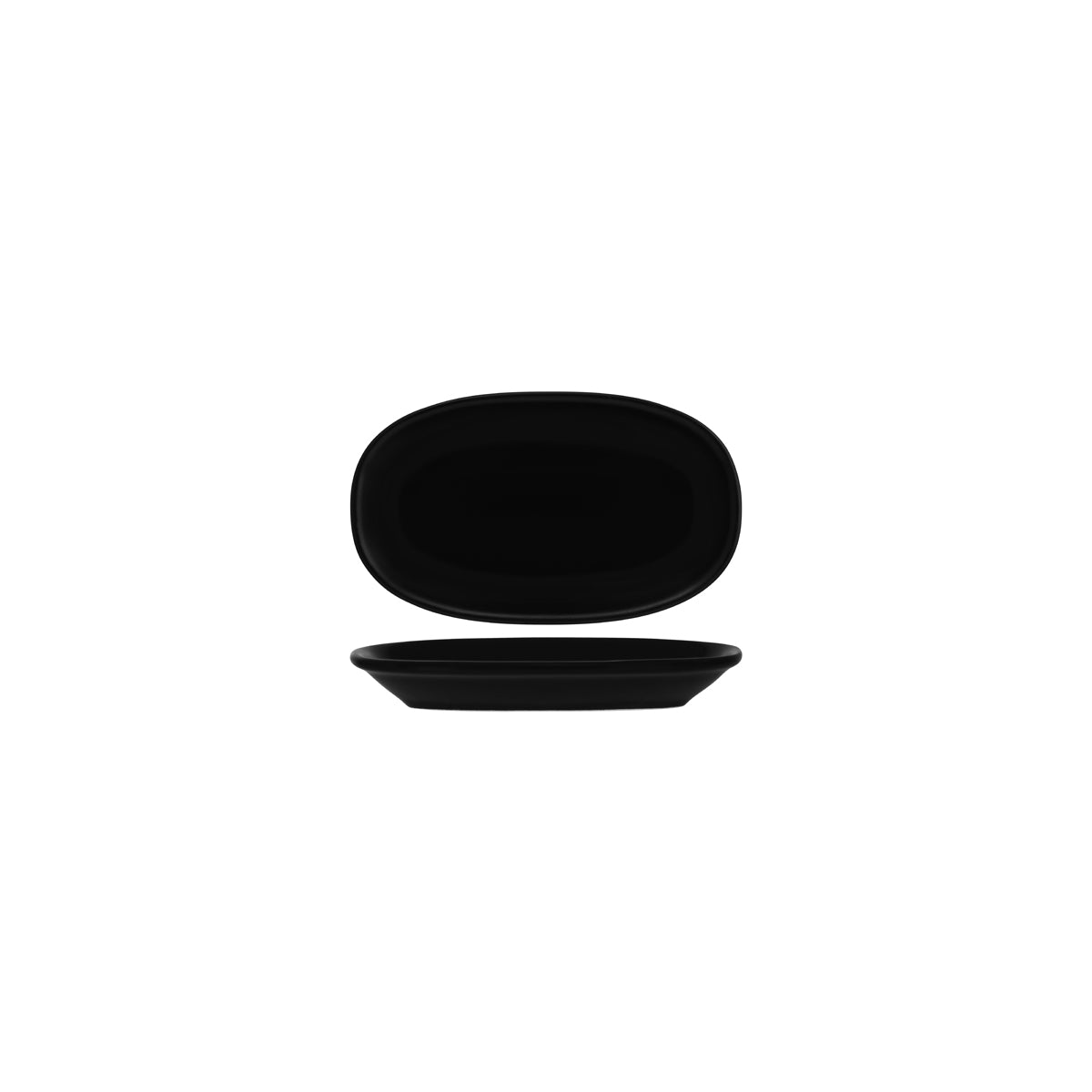 Notte Black Oval Coupe Dish 190 x 10mm: Pack of 12