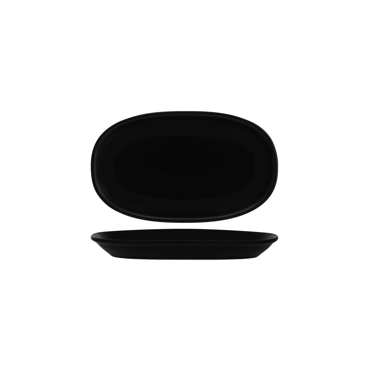 Notte Black Oval Coupe Dish 290 x 170mm: Pack of 6