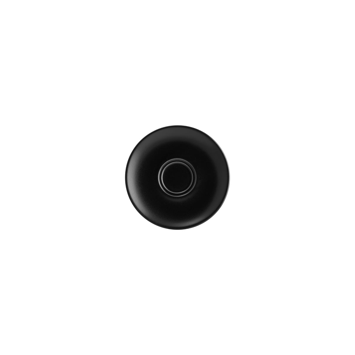 Notte Black Coffee Cup Saucer No Rim 160mm : Pack of 6