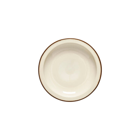 Plate - 204mm,  Casafina Poterie, Cream, with Caramel line: Pack of 6