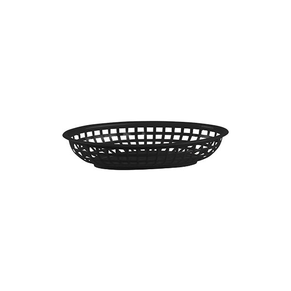 Breadbasket - Oval, Black, 240 x 150 x 50mm: Pack of 6