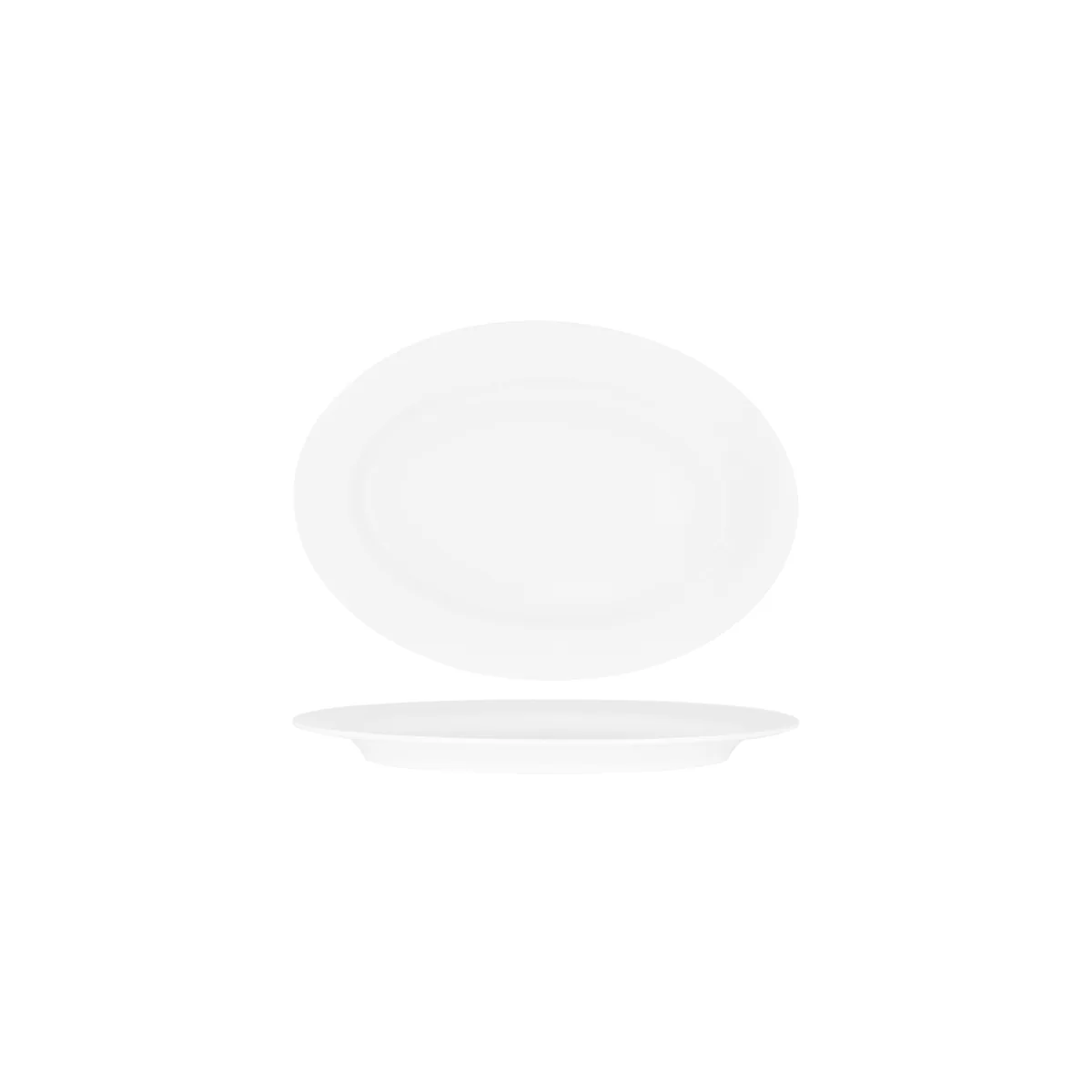 Oval Platter Rimmed (20122) - 240mm, White: Pack of 12