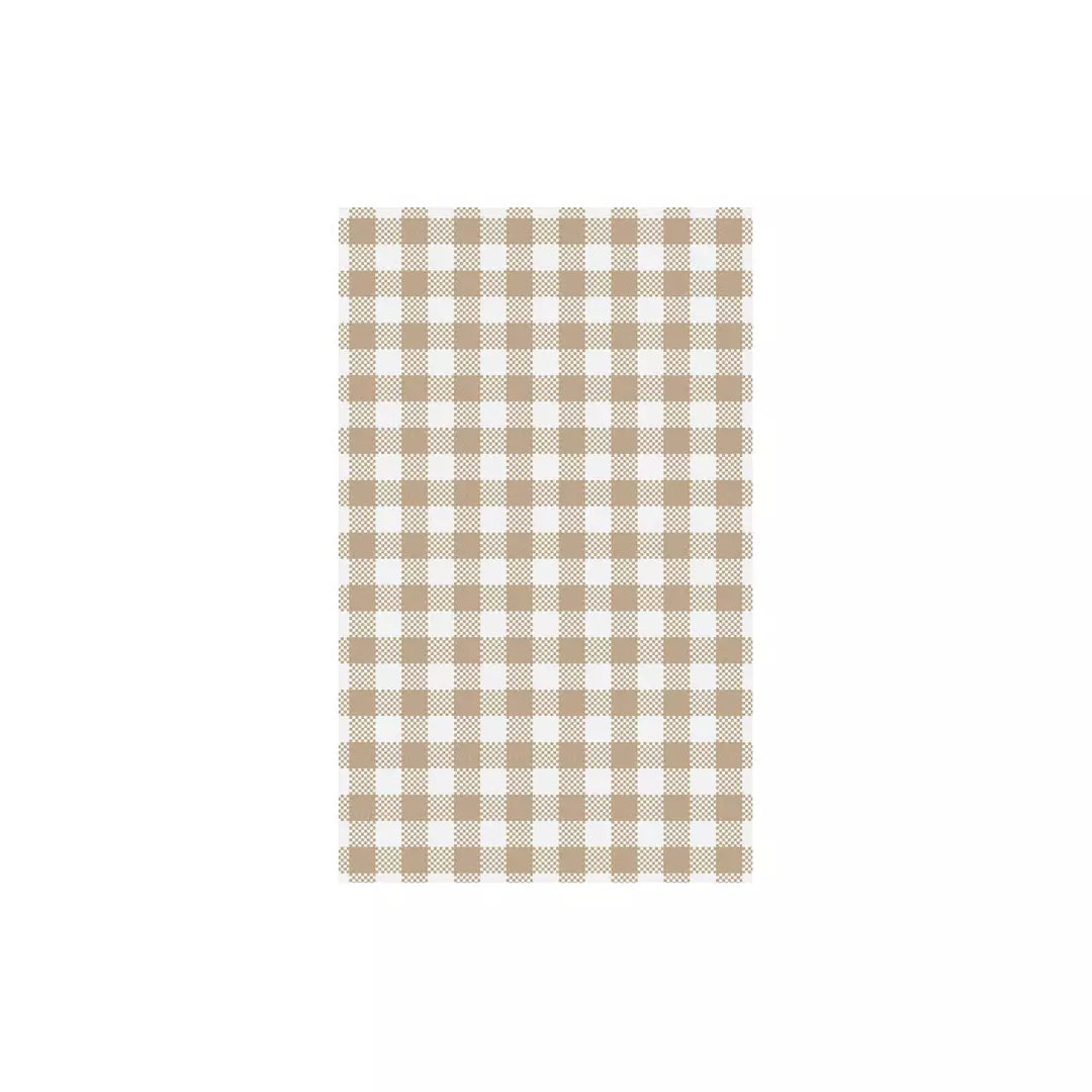 Gingham Greaseproof Paper - Coffee, 190 x 310mm (200 Sheets)