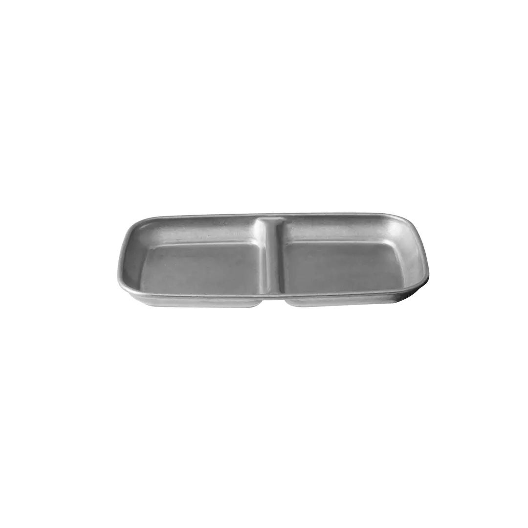 Vintage Serving-ware, Stainless Steel Divided Dish , 156 x 90mm, Moda: Pack of 6