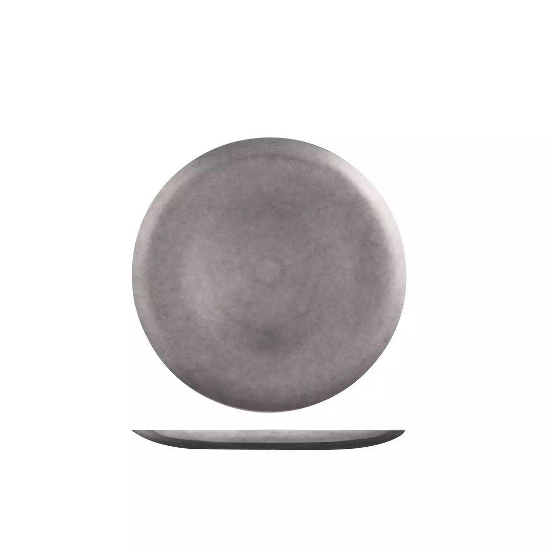 Vintage Serving-ware, Stainless Steel Round Coupe Plate, Moda - 210mm: Pack of 6