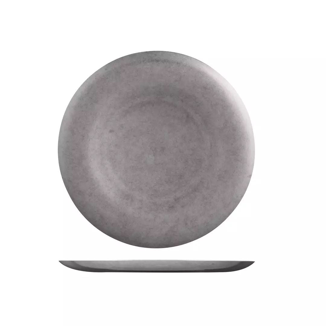 Vintage Serving-ware, Stainless Steel Round Coupe Plate, Moda - 230mm: Pack of 6