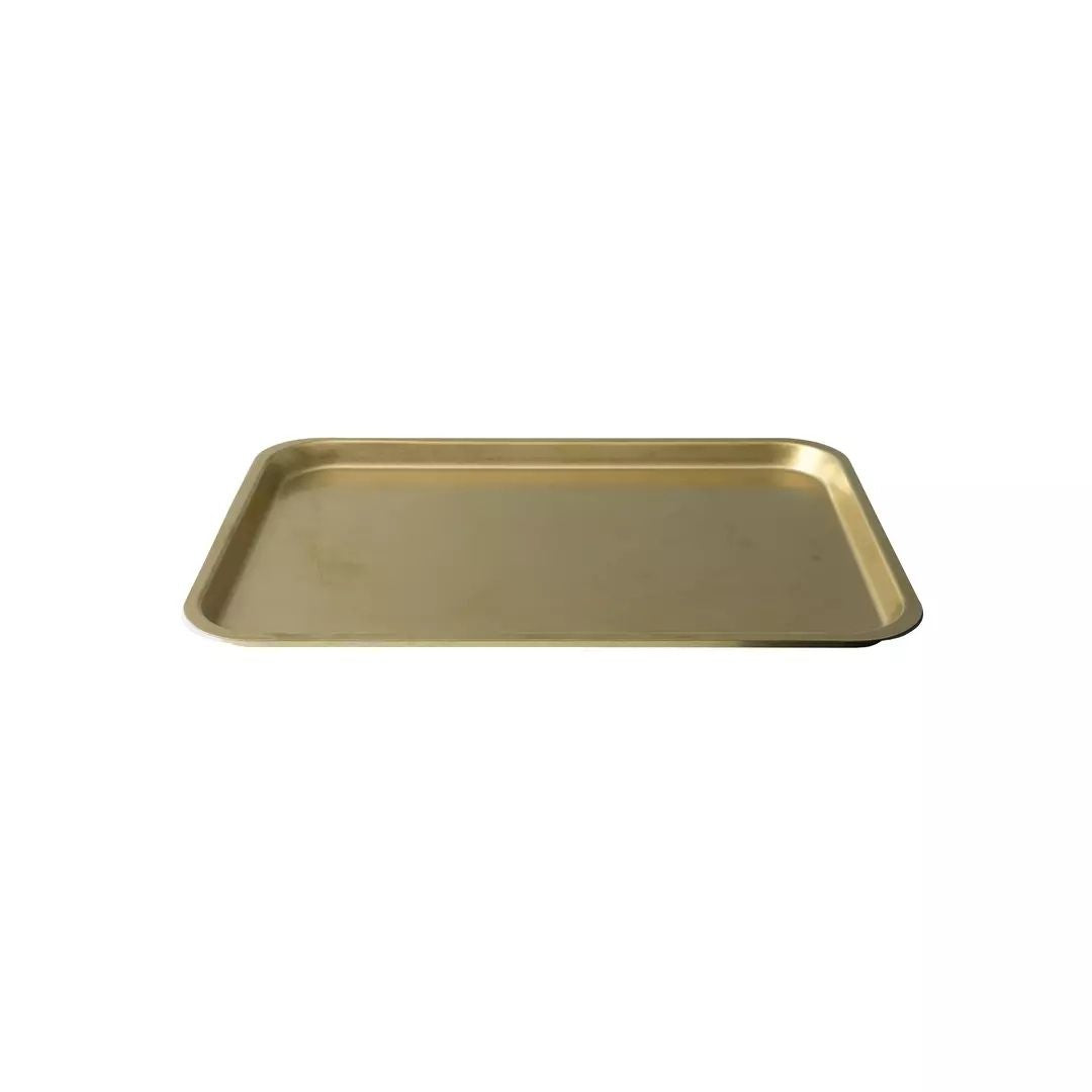 Vintage Serving-ware, Gold Rectangular Tray 280 x 200 x 130mm, Moda: Pack of 6