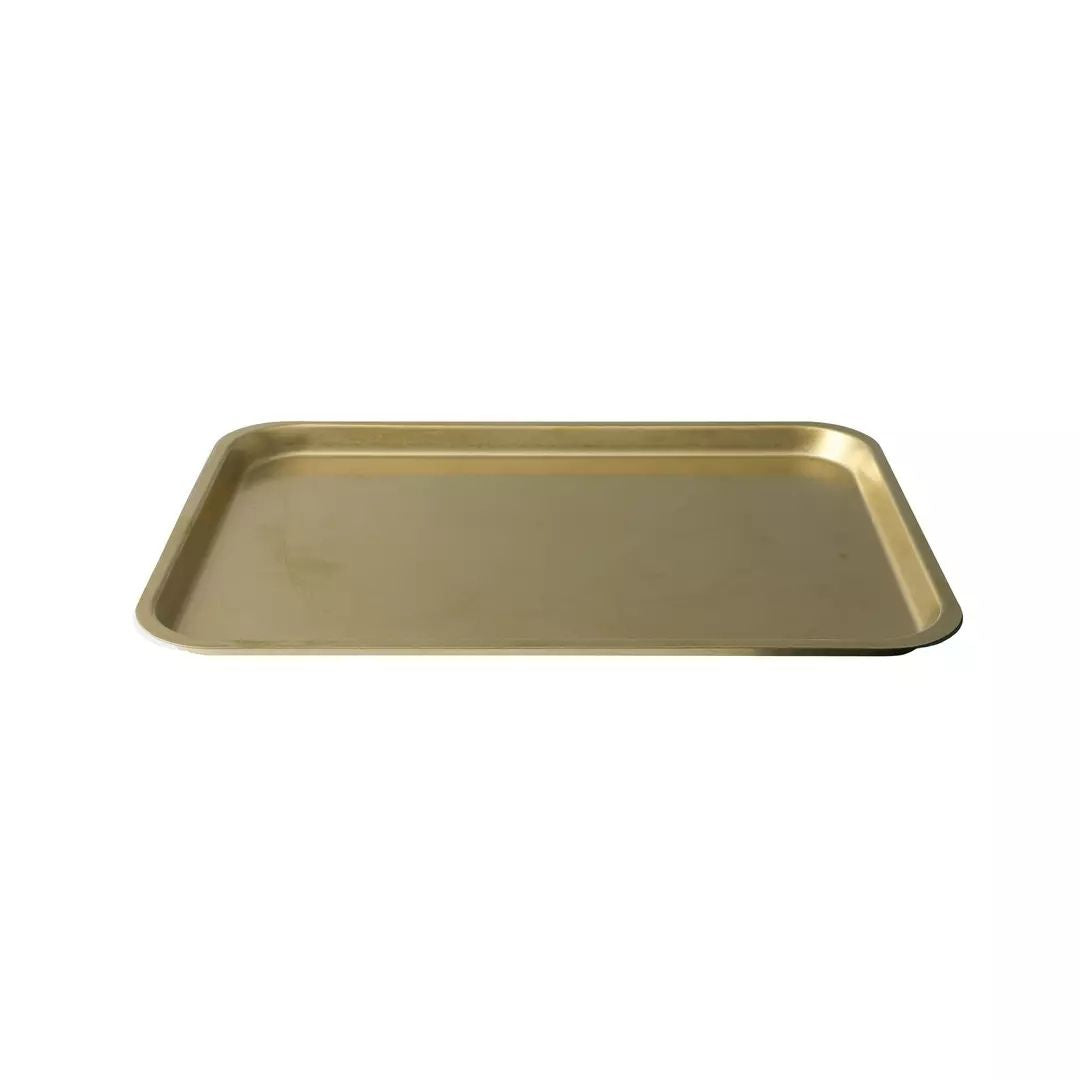 Vintage Serving-ware, Gold Rectangular Tray 310 x 220 x 12mm, Moda: Pack of 6