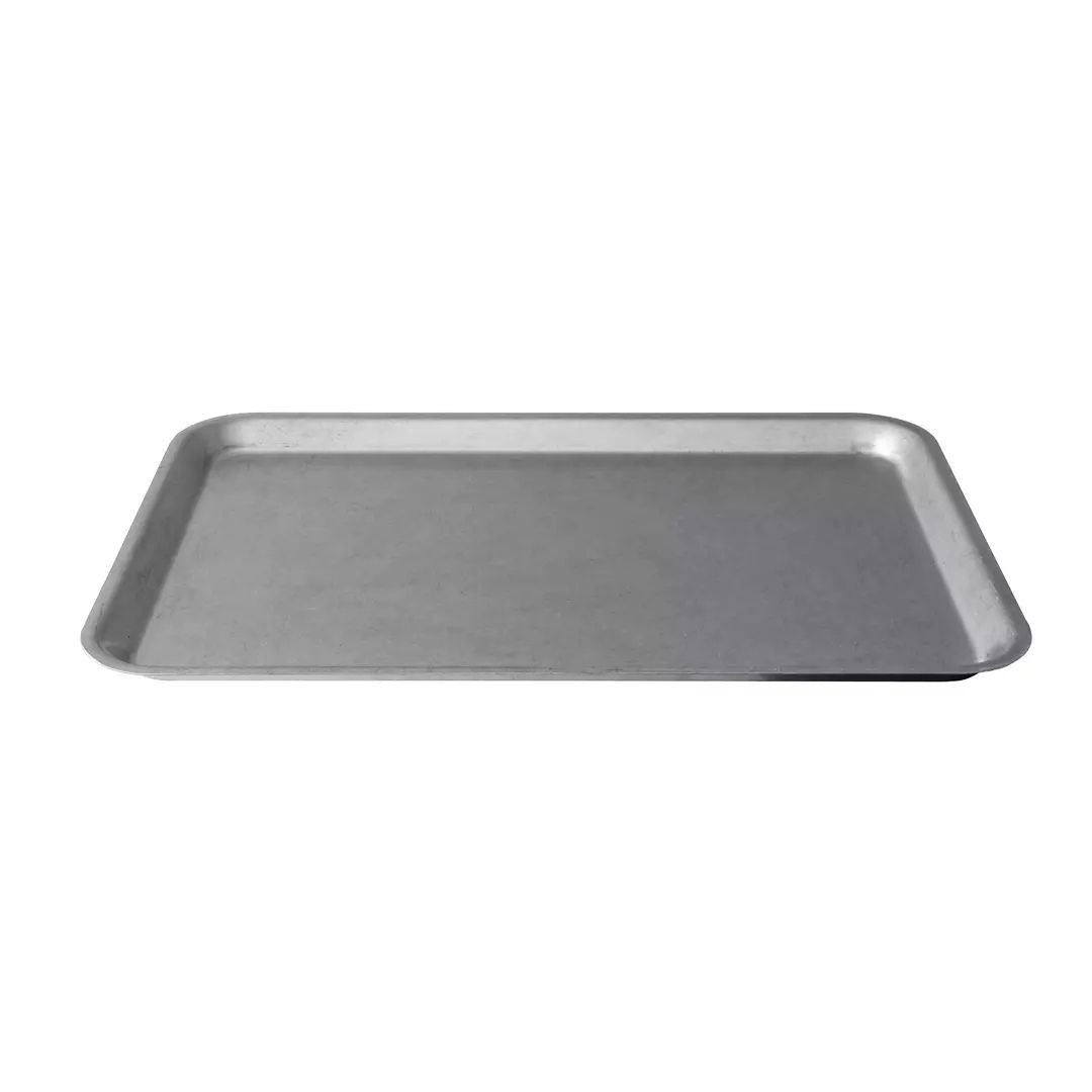 Vintage Serving-ware, Stainless Steel Rectangular Tray 360 x 250 x 13mm, Moda: Pack of 6