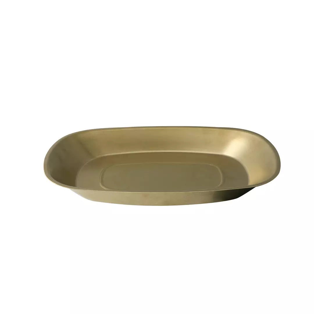 Vintage Serving-ware, Gold Oval Dish 255 x 165 x 28mm, Moda: Pack of 6