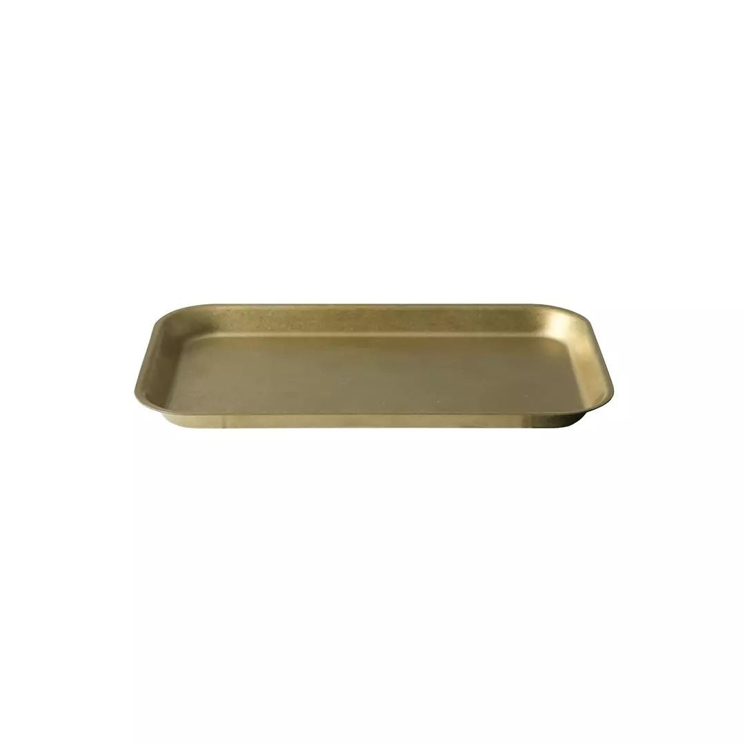 Vintage Serving-ware, Gold Rectangular Tray 190 x 110 x 12mm, Moda: Pack of 12