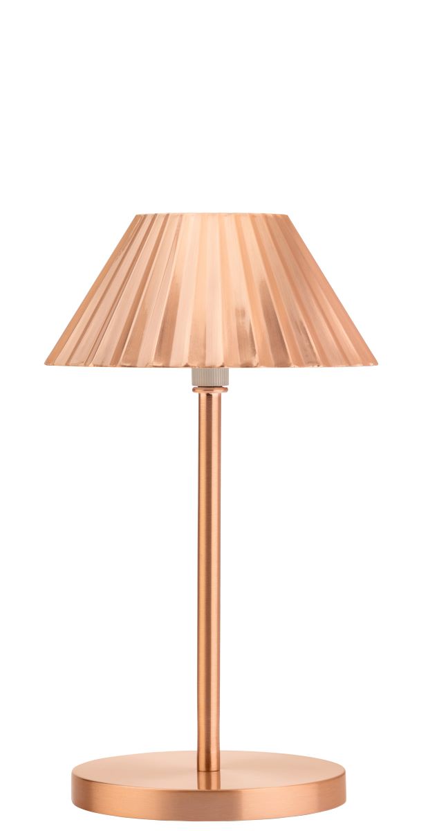 Aruba Led Cordless Lamp 230mm Brushed Copper
