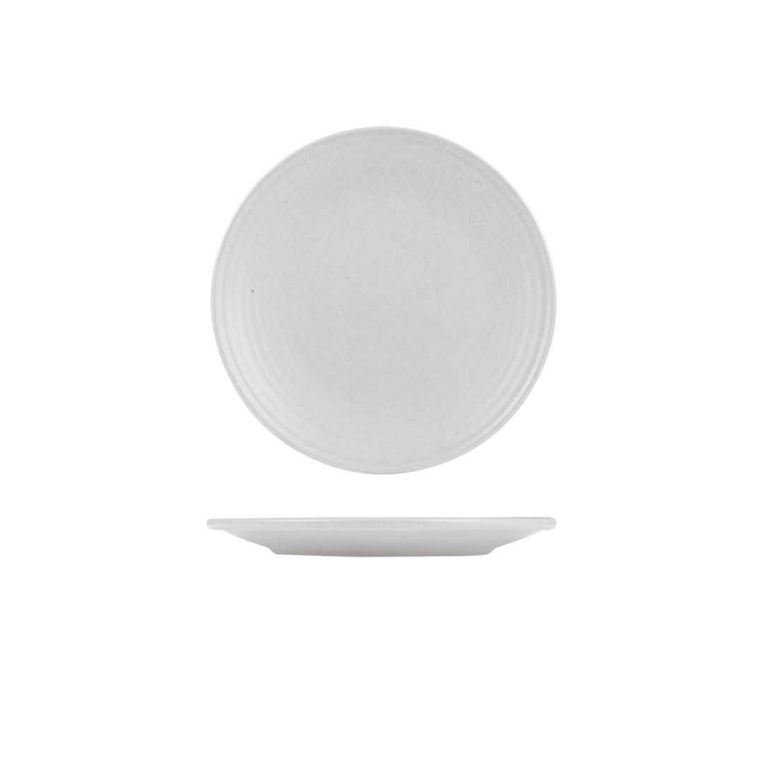 Zuma Pearl Aspen - Coupe Plate Ribbed 210mm: Pack of 6