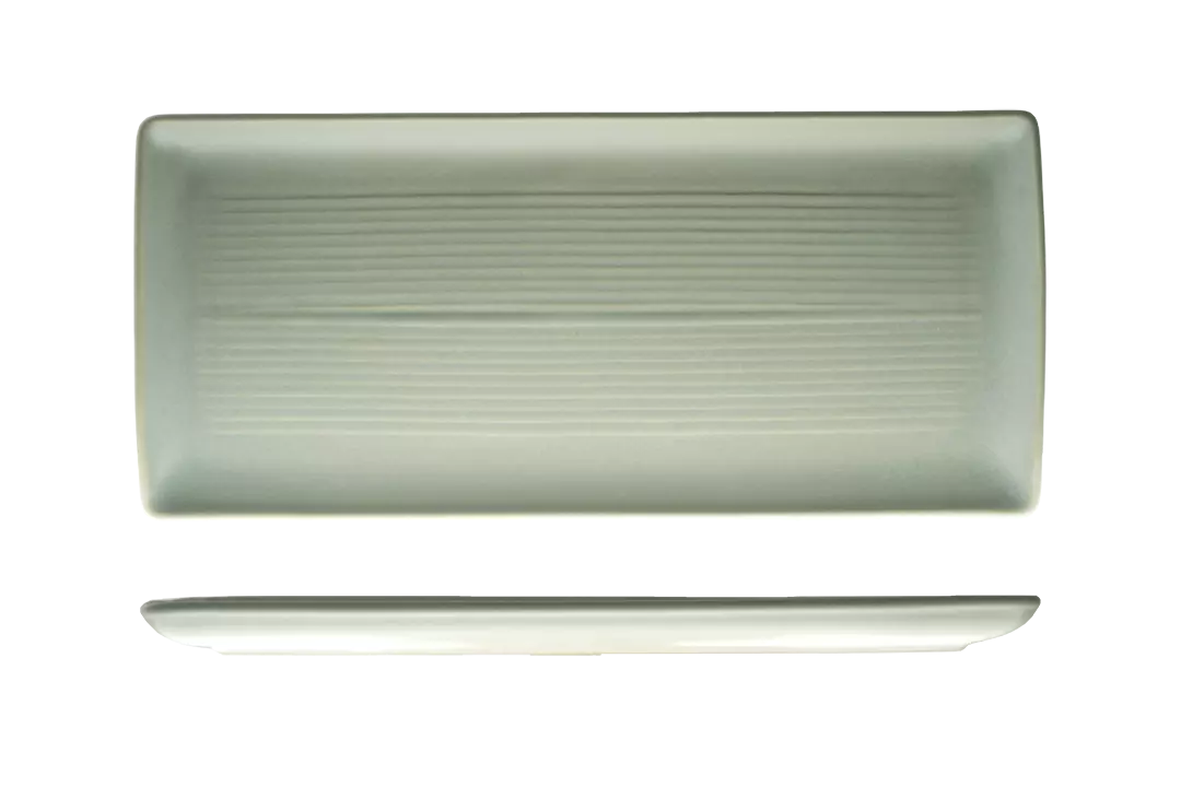 Zuma Pearl Pistachio - Share Ribbed Platter 395mm: Pack of 6