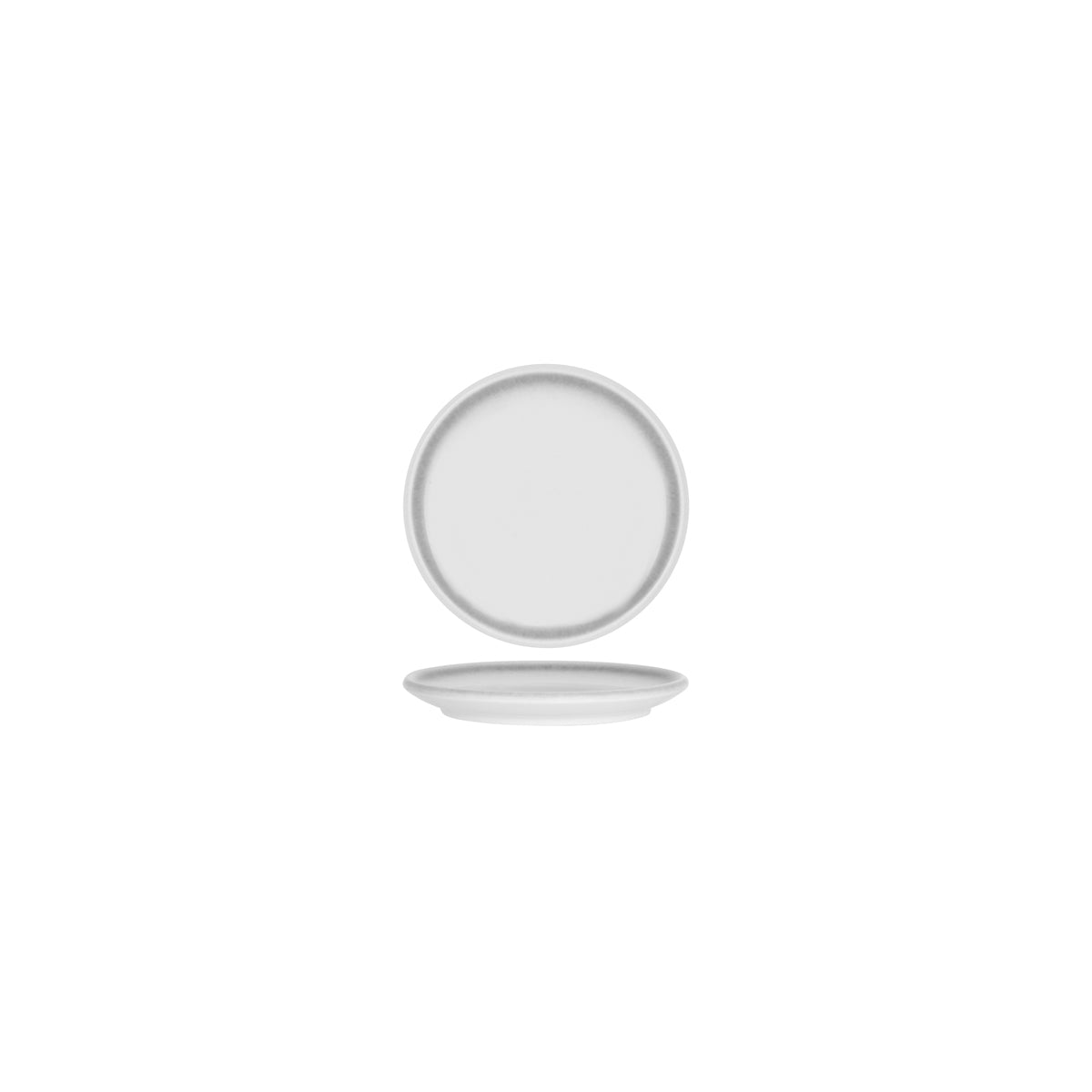 Frosted Steel Round Coupe Plate 143mm: Pack of 4