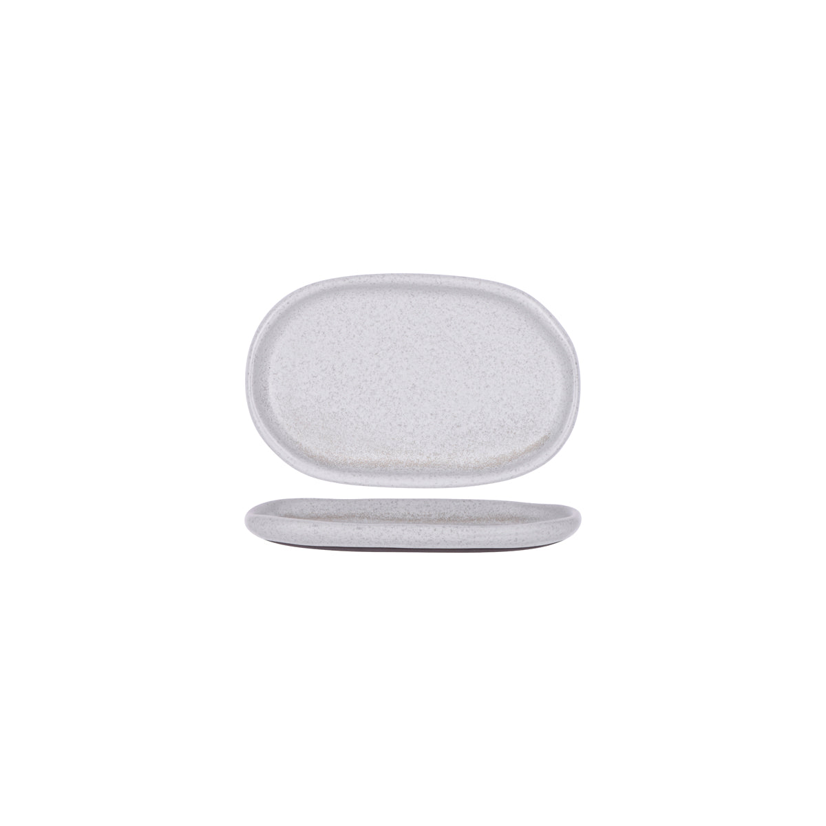 Tablekraft Naturals Ash Grey Oval Plate 210X135X20Mm Clay: Pack of 6