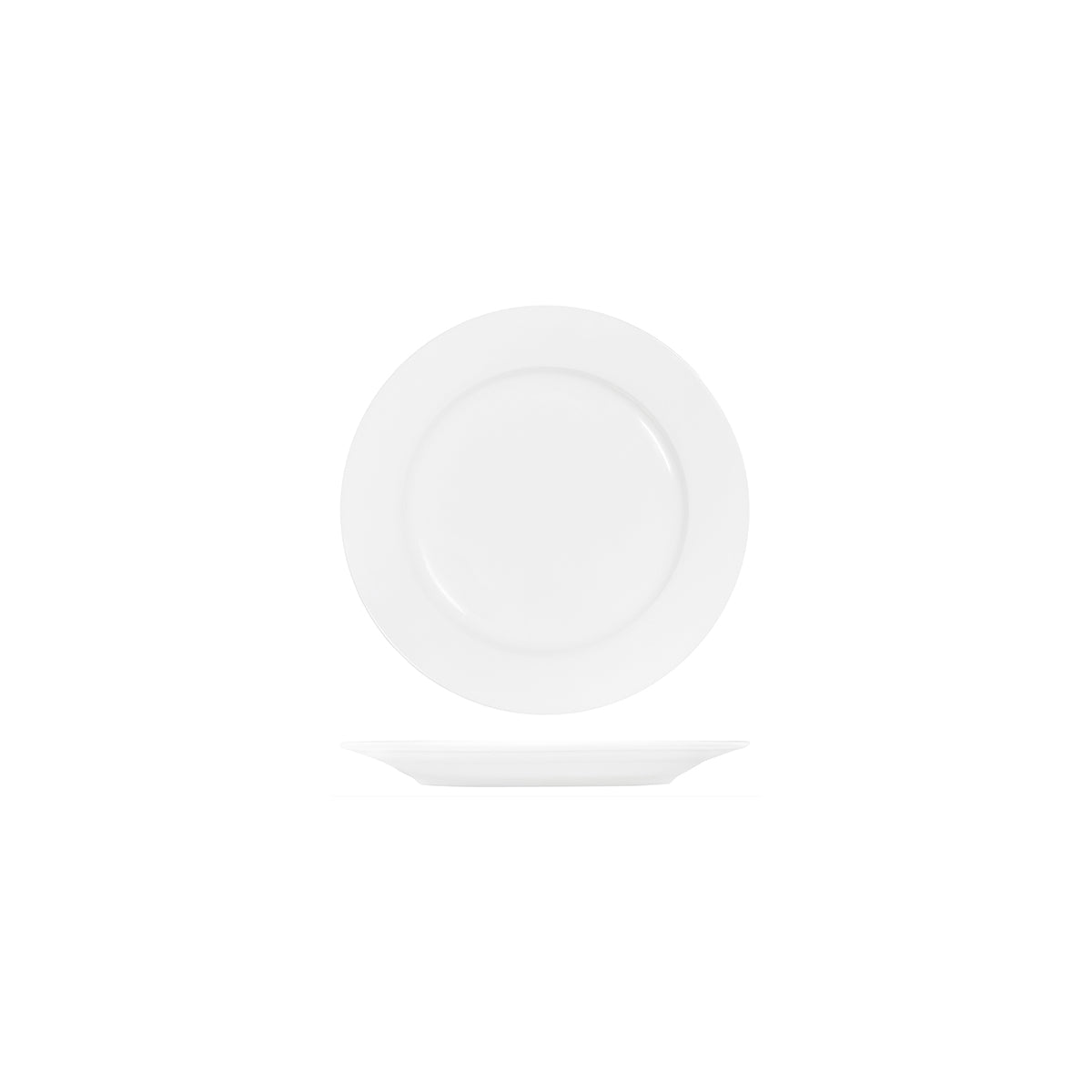 Core White Round Plate Rim Shape- 200mm: Pack of 6