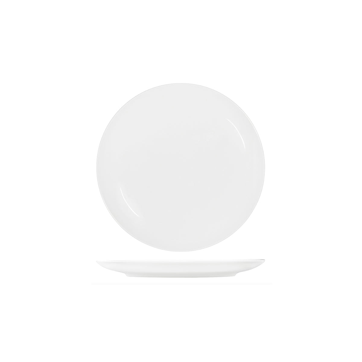Tablekraft Core White Round Plate Coupe Shape-290mm: Pack of 3