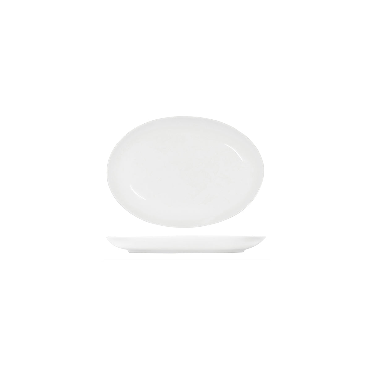 Core White Platter-Oval Coupe Shape -230x165x22mm: Pack of 6