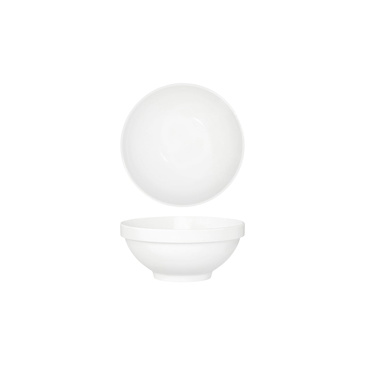 Core White Round Bowl Footed 150x65mm Stack Rim: Pack of 6
