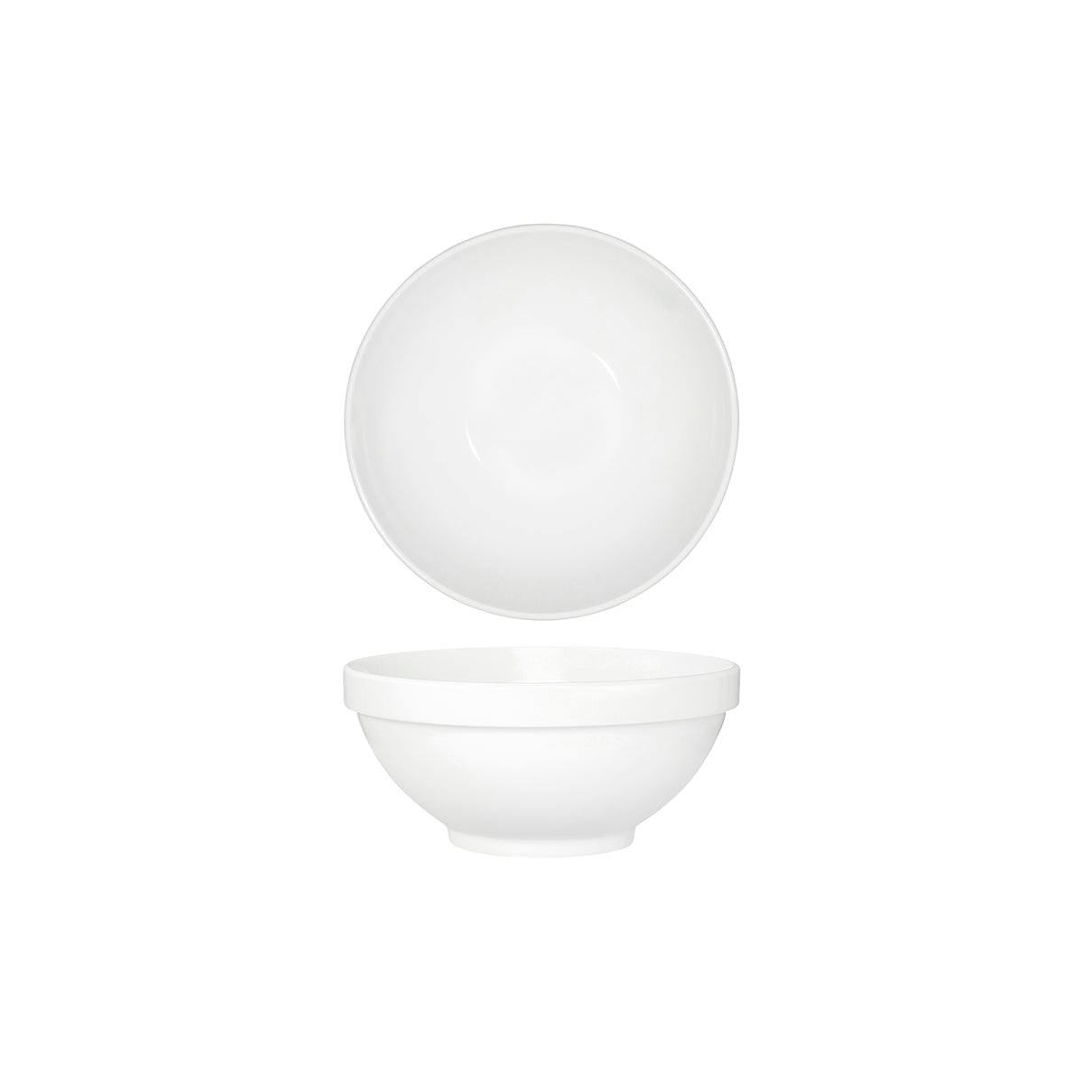 Core White Round Bowl Footed 200x90mm Stack Rim: Pack of 3