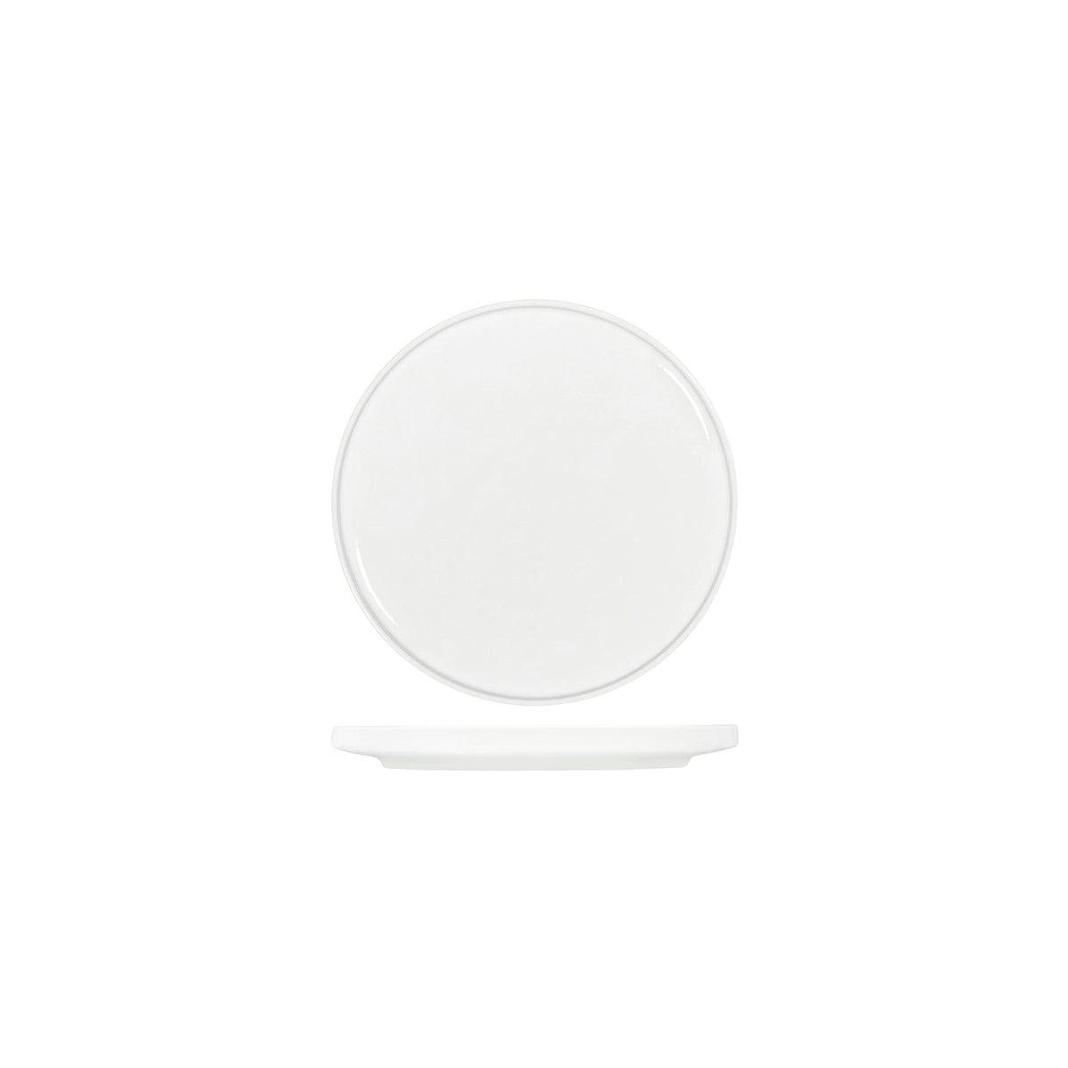 Core White Round Plate Walled Lip 200x23mm: Pack of 6