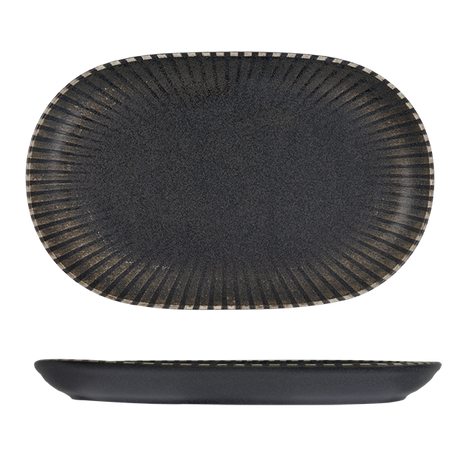 Oval Platter- Coupe 370 x 240mm - Reckless: Pack of 6