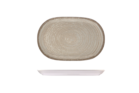 Oval Platter  370mm X 240mm - Mocha: Pack of 6