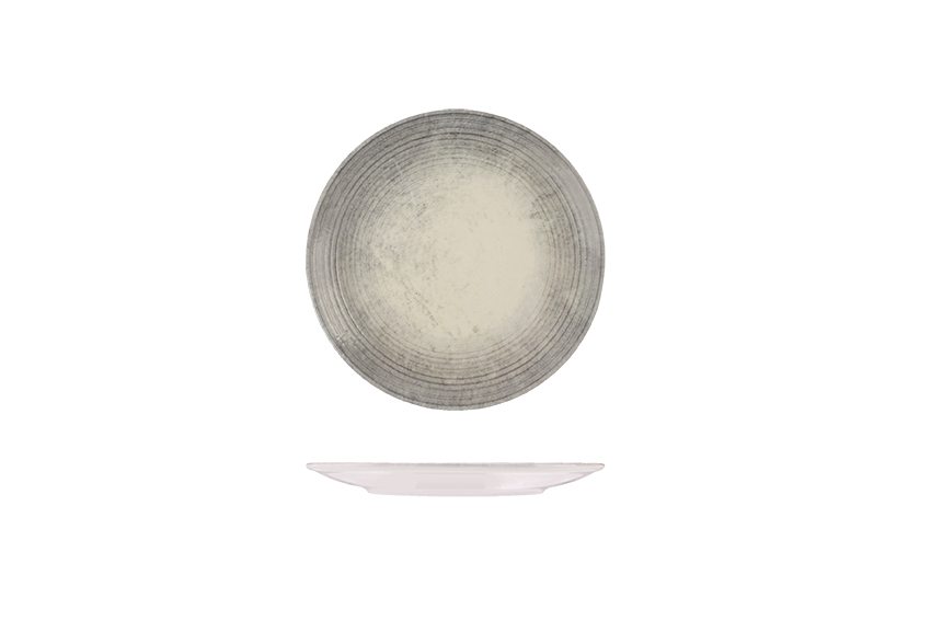Round Plate - Coupe 230mm -Fume: Pack of 12