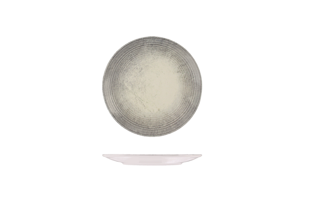 Round Plate - Coupe 230mm -Fume: Pack of 12