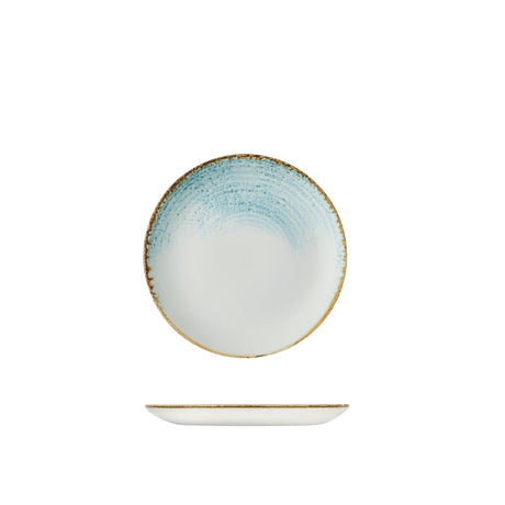 Round Plate-Coupe, 217mm, Aquamarine: Pack of 6