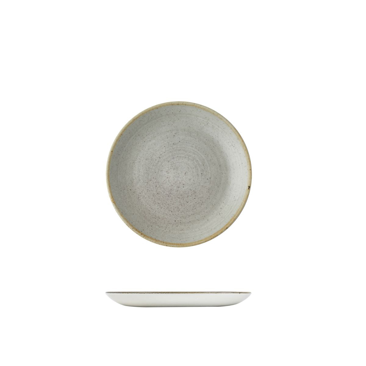 Round Coupe Plate 217mm Stonecast Raw Grey: Pack of 6