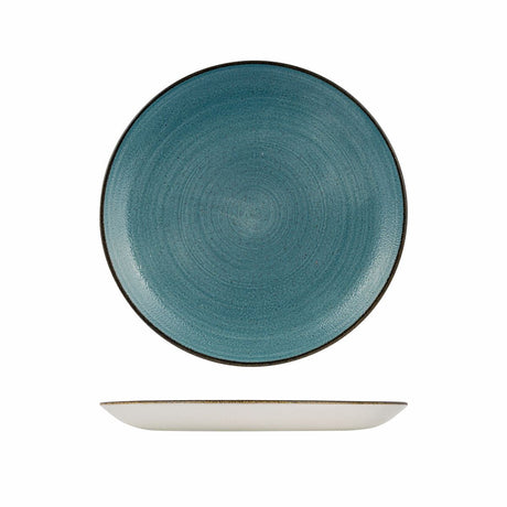 Round Plate-Coupe, 288mm, Raw Teal: Pack of 6