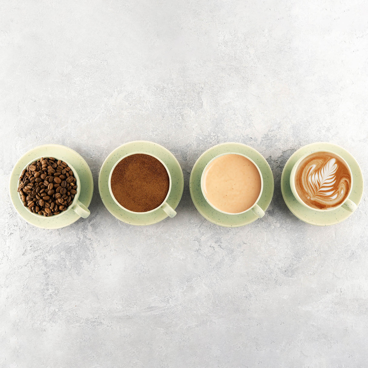 Long Black Cup - 180ml, Pistachio: Pack of 6