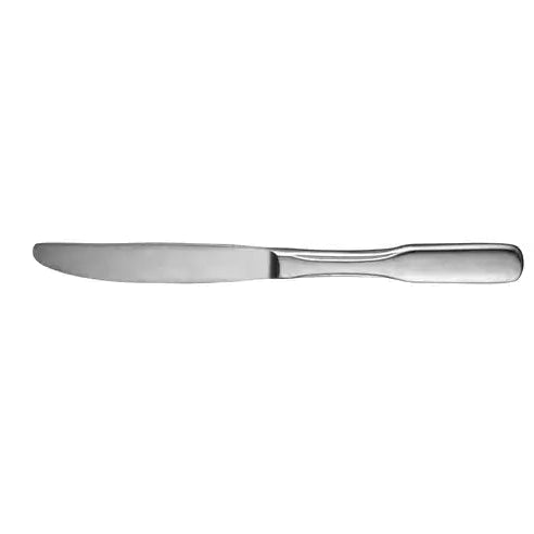 Stainless steel knife on a white background