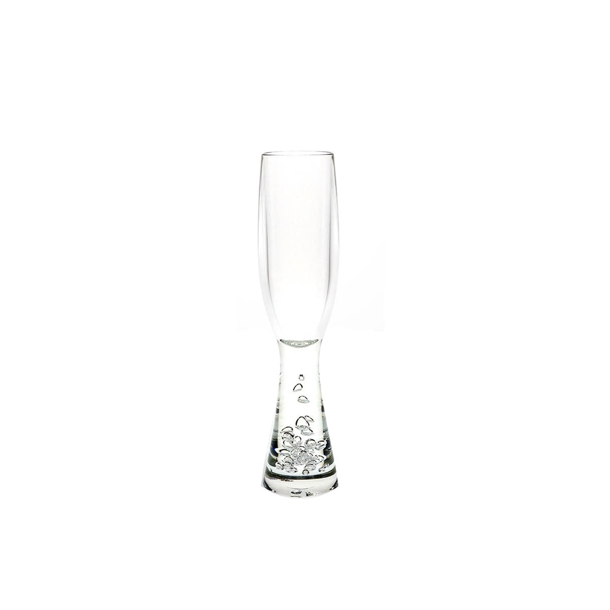 Unbreakable Champagne Flute W/Bubble Base, Polycarbonate - 180ml: Pack of 4