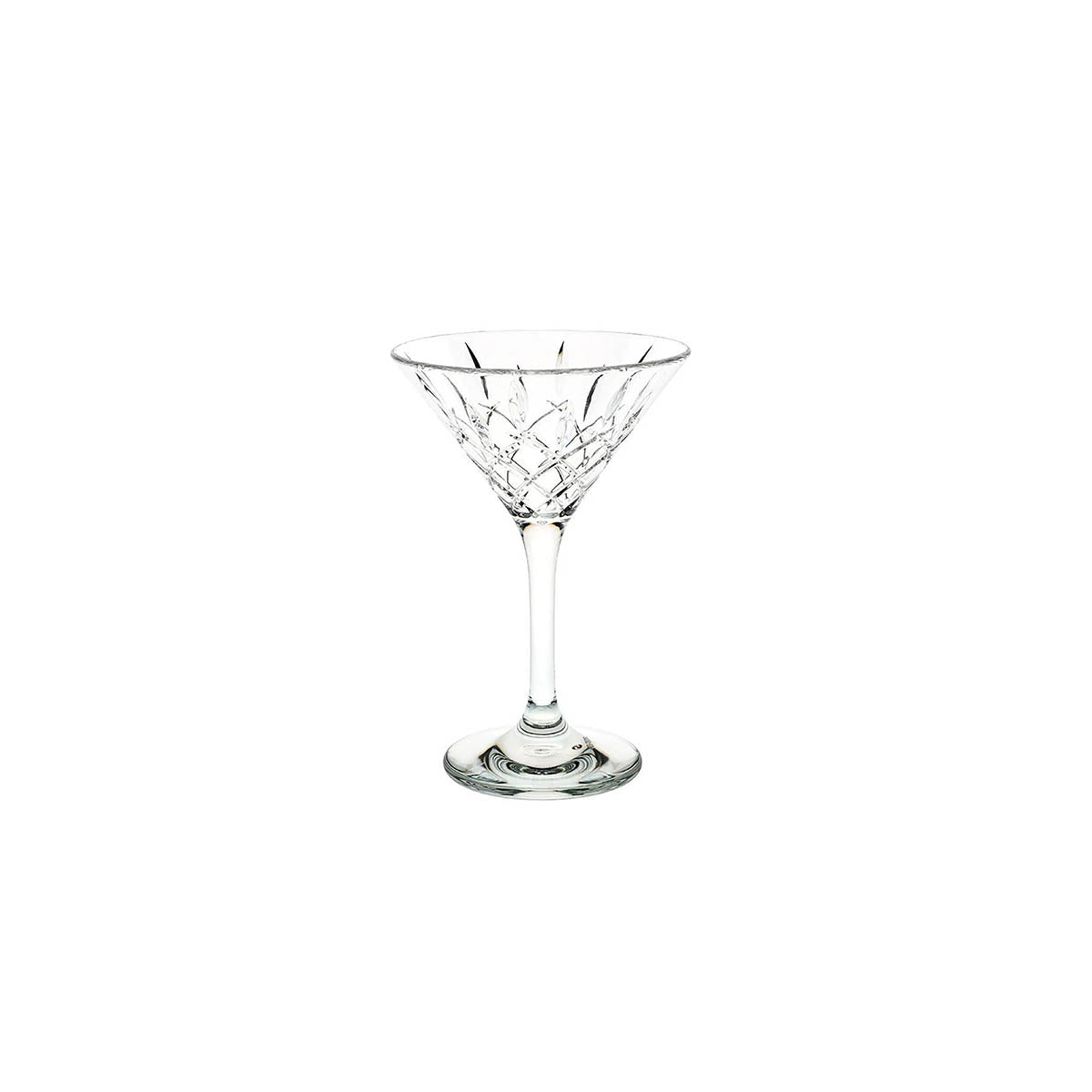 Unbreakable Diamond Cut Martini, Polycarbonate - 235ml: Pack of 4