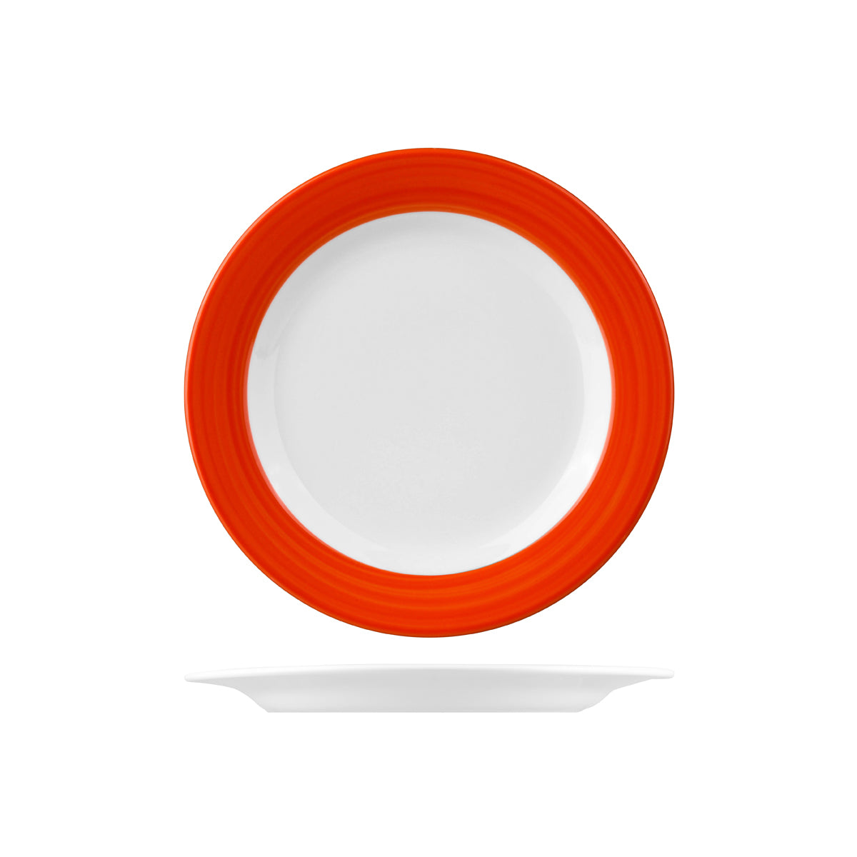 Stocked Studio Wide Rim Plate 230mm Hot Chilli Red: Pack of 12