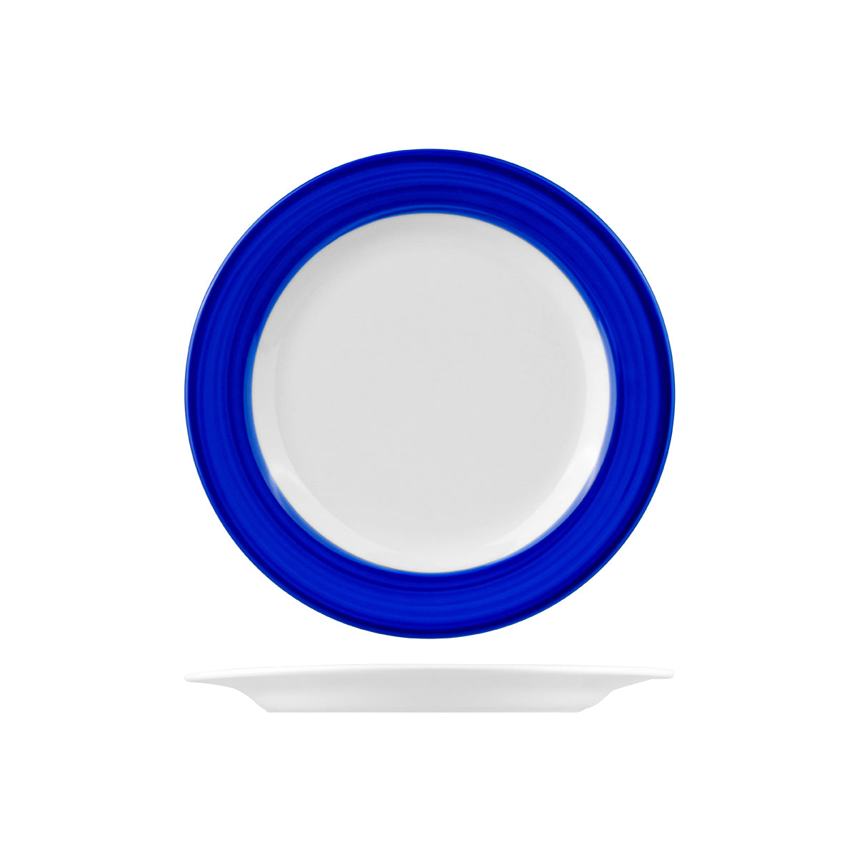 Stocked Studio Wide Rim Plate 230mm Leschenaultia Dark Blue: Pack of 12