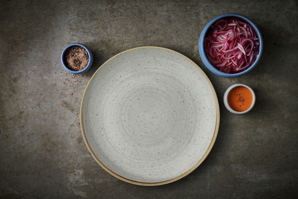 Round Coupe Plate - 260mm, Raw Grey: Pack of 12