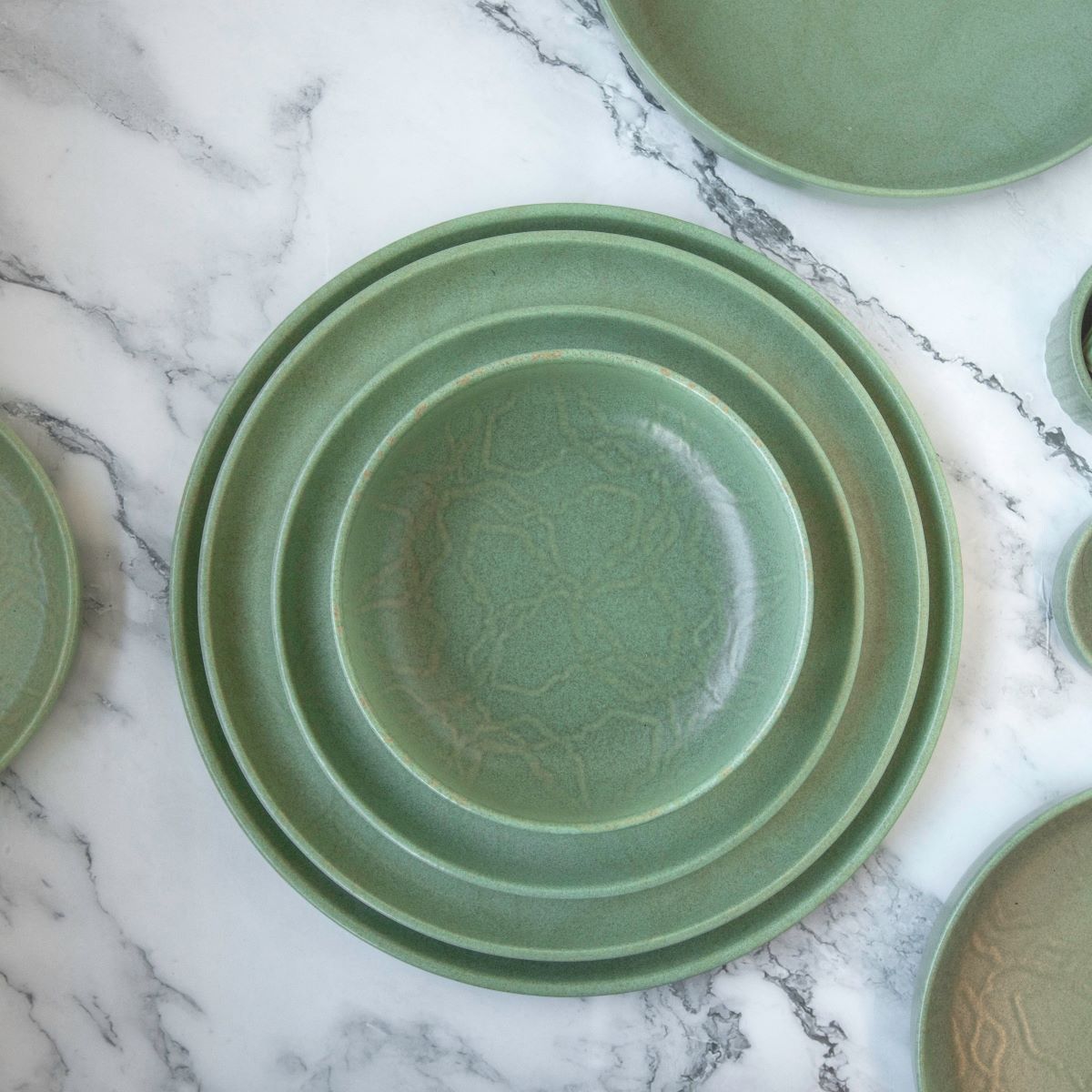 Round Bowl 160mm 46mm H NMC Maze Kale - Pack Of 6