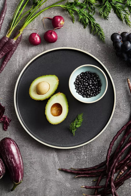 Round Stackable Plate - 160mm, midnight: Pack of 6