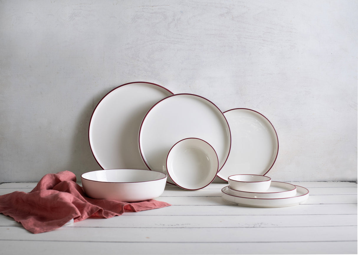 Round Plate Coupe - 190mm - Modest Maroon: Pack of 12