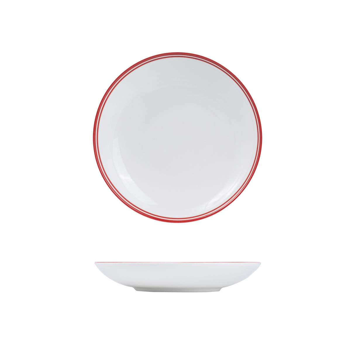 Nano Cru Round Coupe Bowl Red 230mm: Pack of 12
