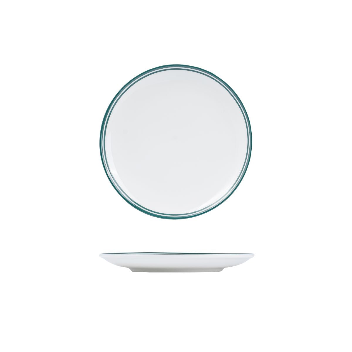Round Coupe Plate Green, 210mm, Nano Cru: Pack of 12
