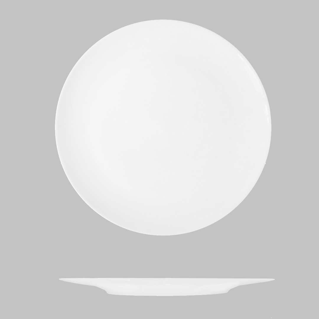 Bravura Round Flat Coupe Plate - 300mm: Pack of 6