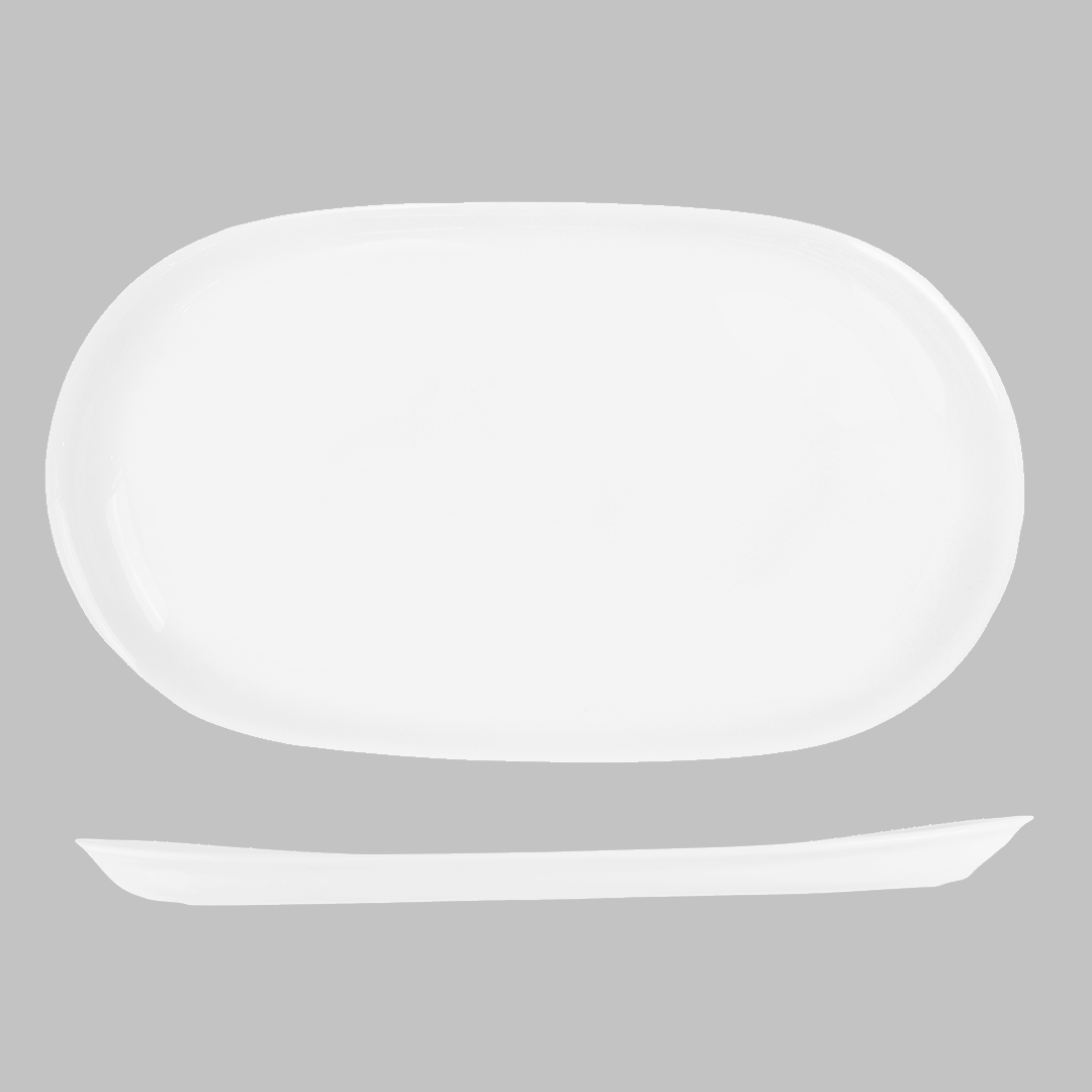 Bravura Serving Platter Coupe - 500 x 330mm: Pack of 6
